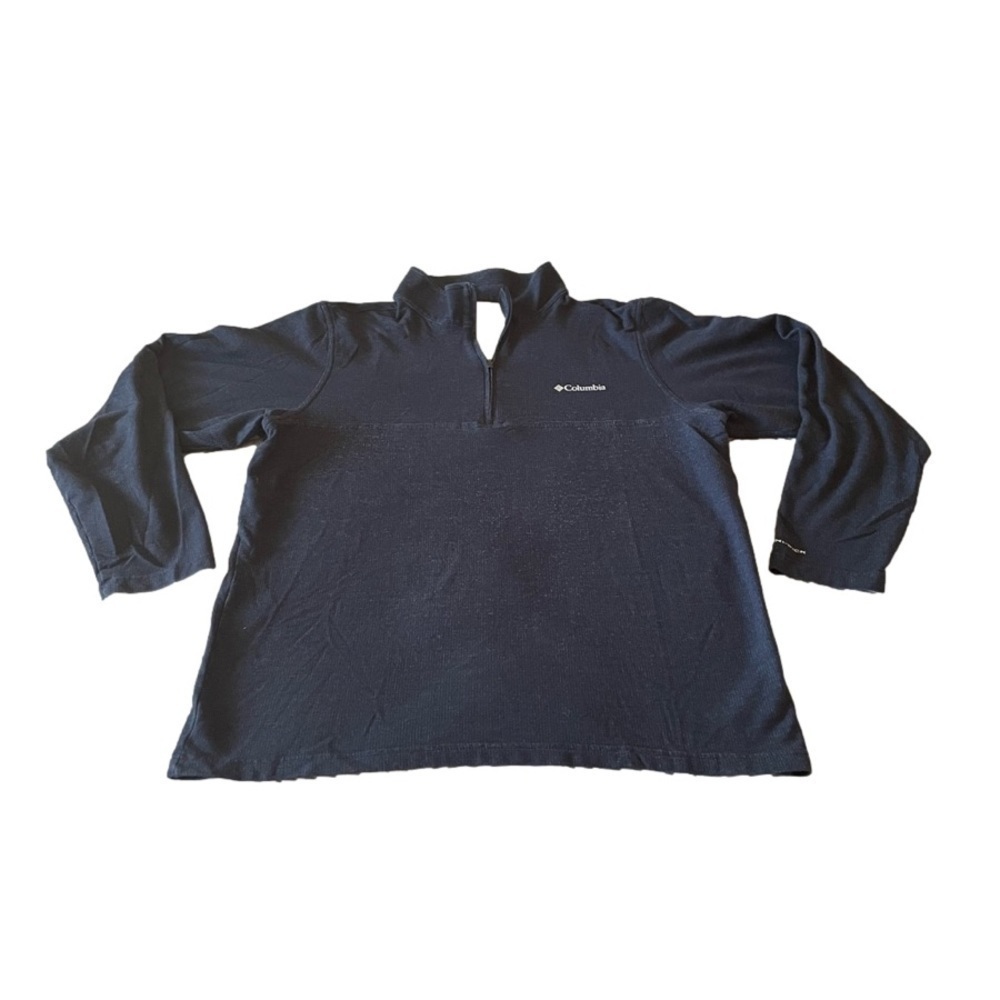 COLUMBIA Omni-Wick 1/4 Zip Blue Size Large